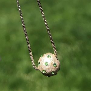 Sterling silver peridot necklace